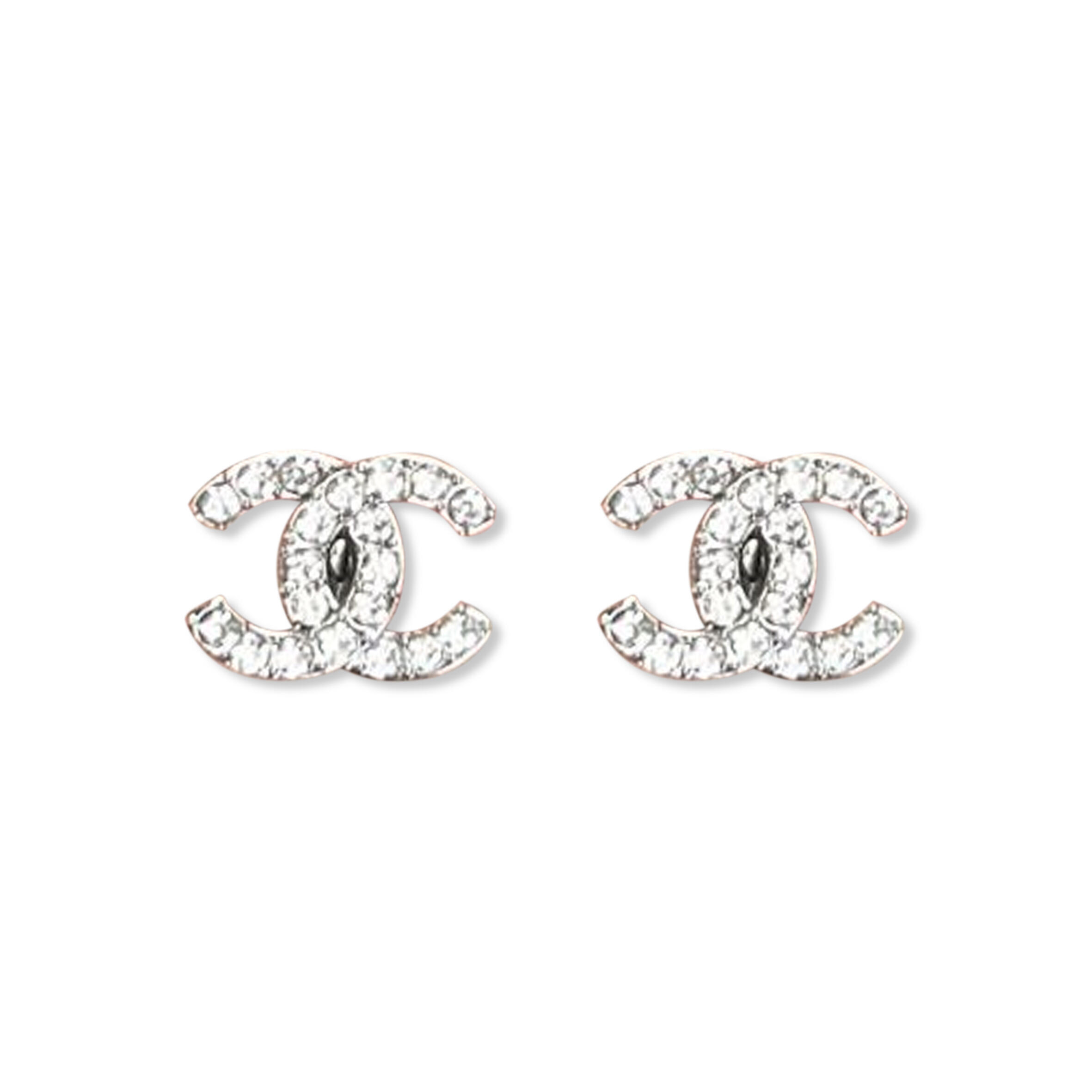 Ch*el crystal cc earrings 300565